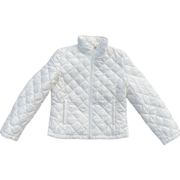 Kenneth Cole Reaction Down Puffer Jacket Ivory G-III Quilted Coastal Old Money-M - Picture 2 of 14